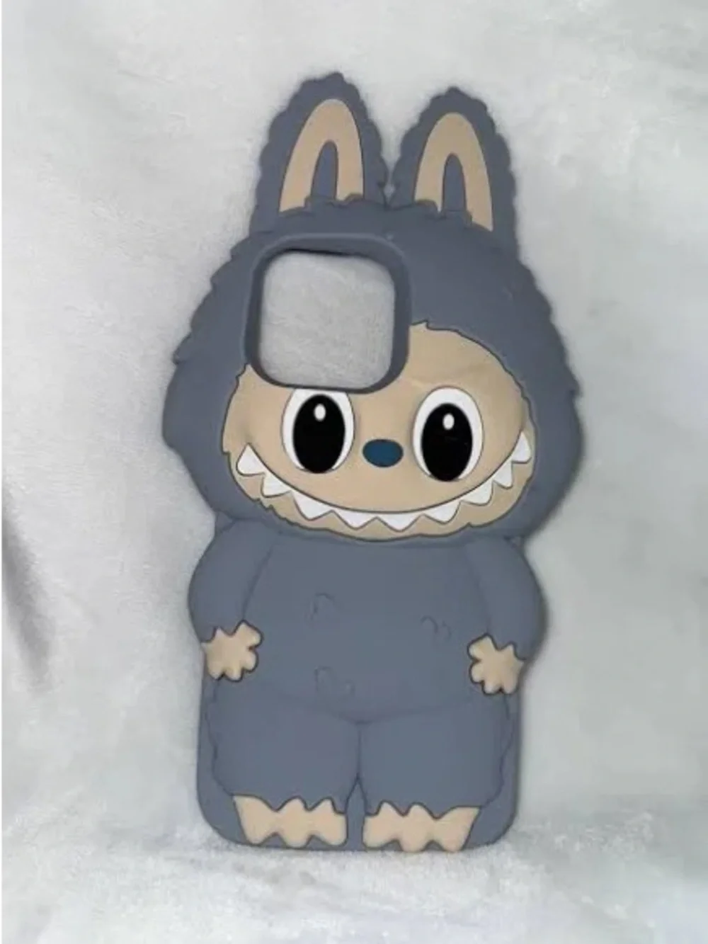 Silicone Labubu iPhone Case - Blue